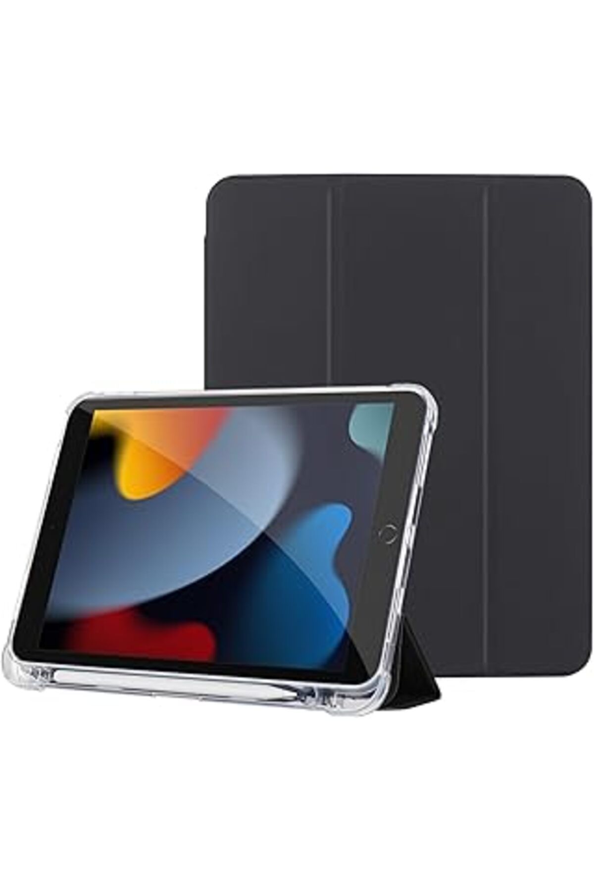 Mu Art Ipad 10.2 Inç (2019/2020/2021) Modellerinin Tümüyle Uyumlu Uyku Modlu, Pencil Kalemlikli, Trifold,