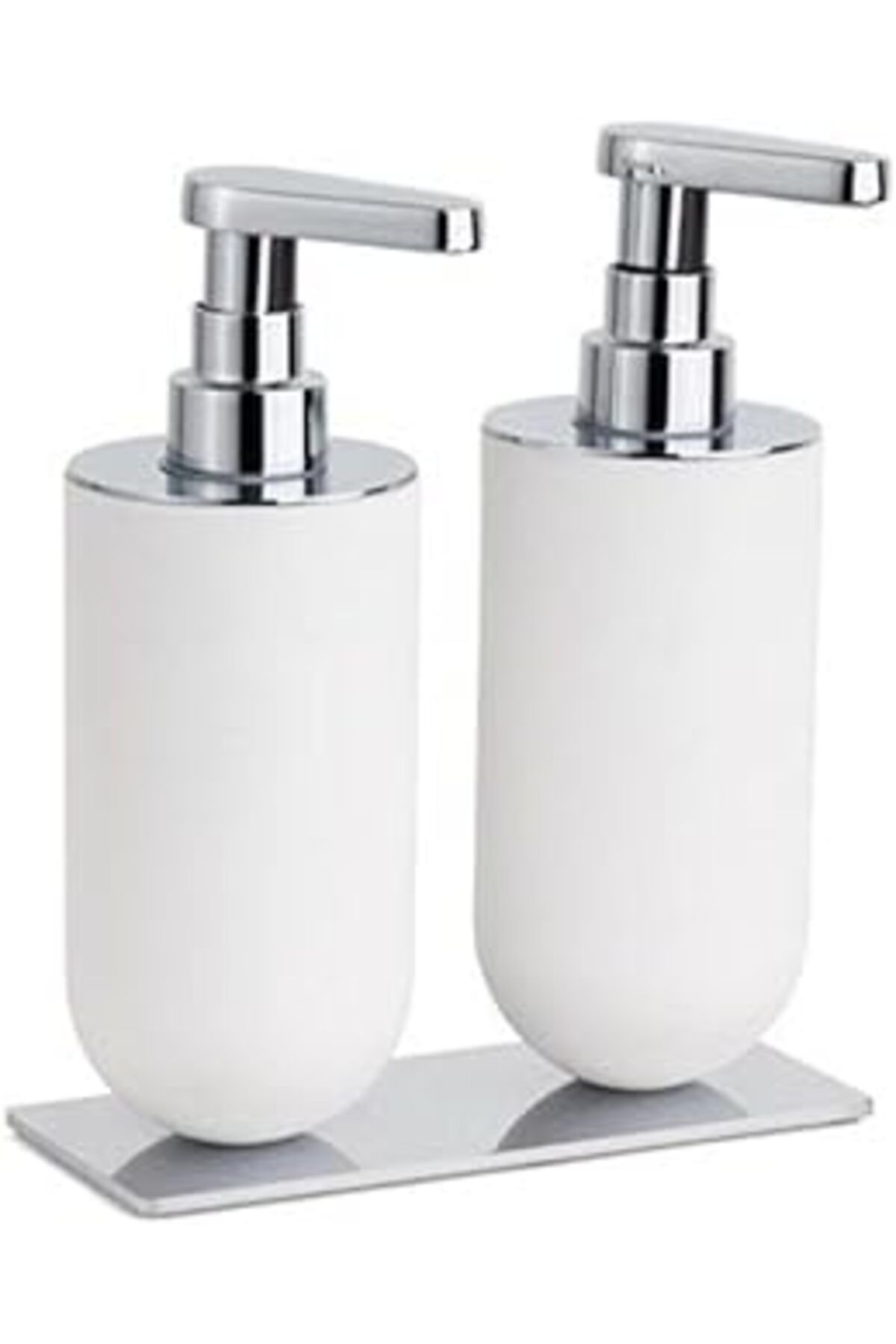 karadağsb System 2'Li Sıvı Sabunluk Beyaz/Krom Renk 208X87X170 Mm