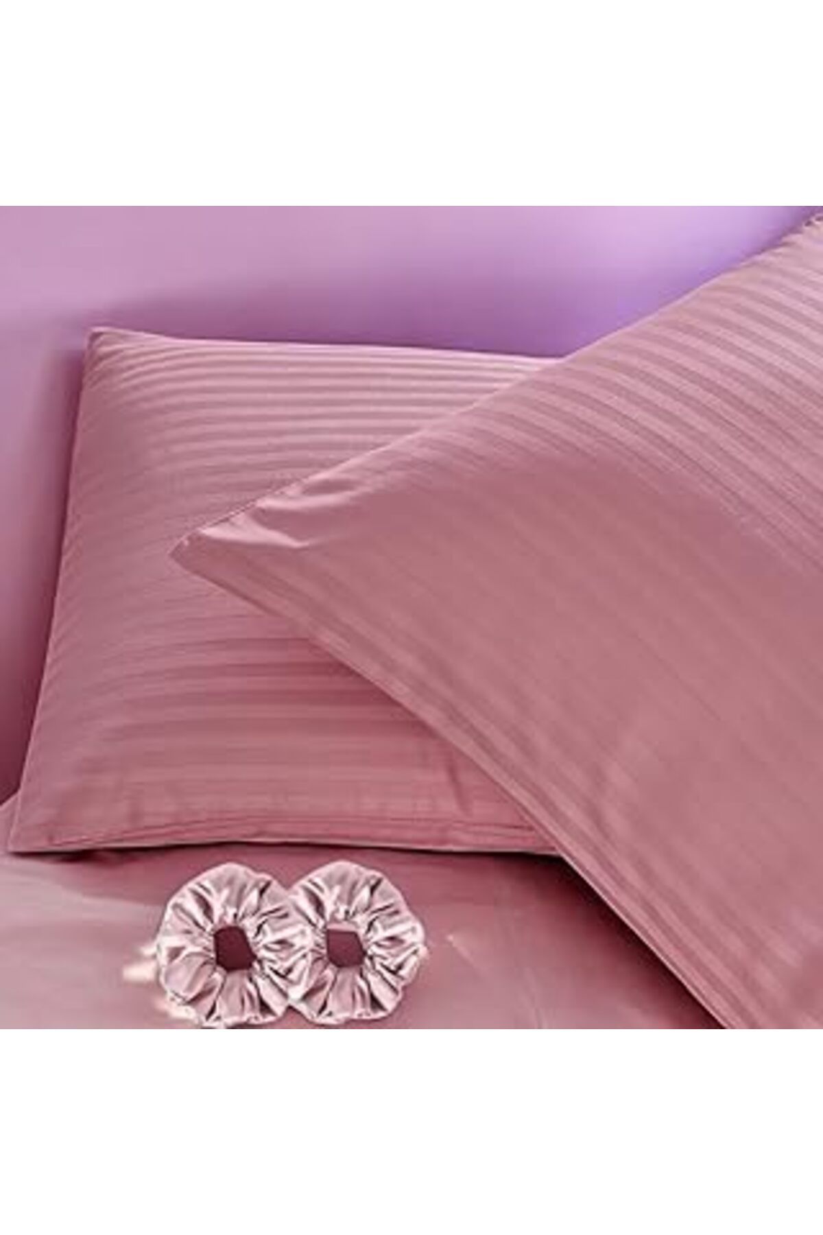 karadağsb Aee® 2 Adet Pamuk Saten Yastık Kılıfı - 2'Li Saten Toka Hediyeli - 50X70Cm (Karışık Renk Ve Model)