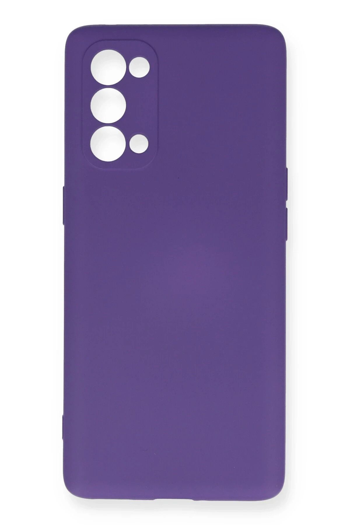 NewFace Reno 5 Pro Kılıf Nano içi Kadife Silikon - Mor LZWDR