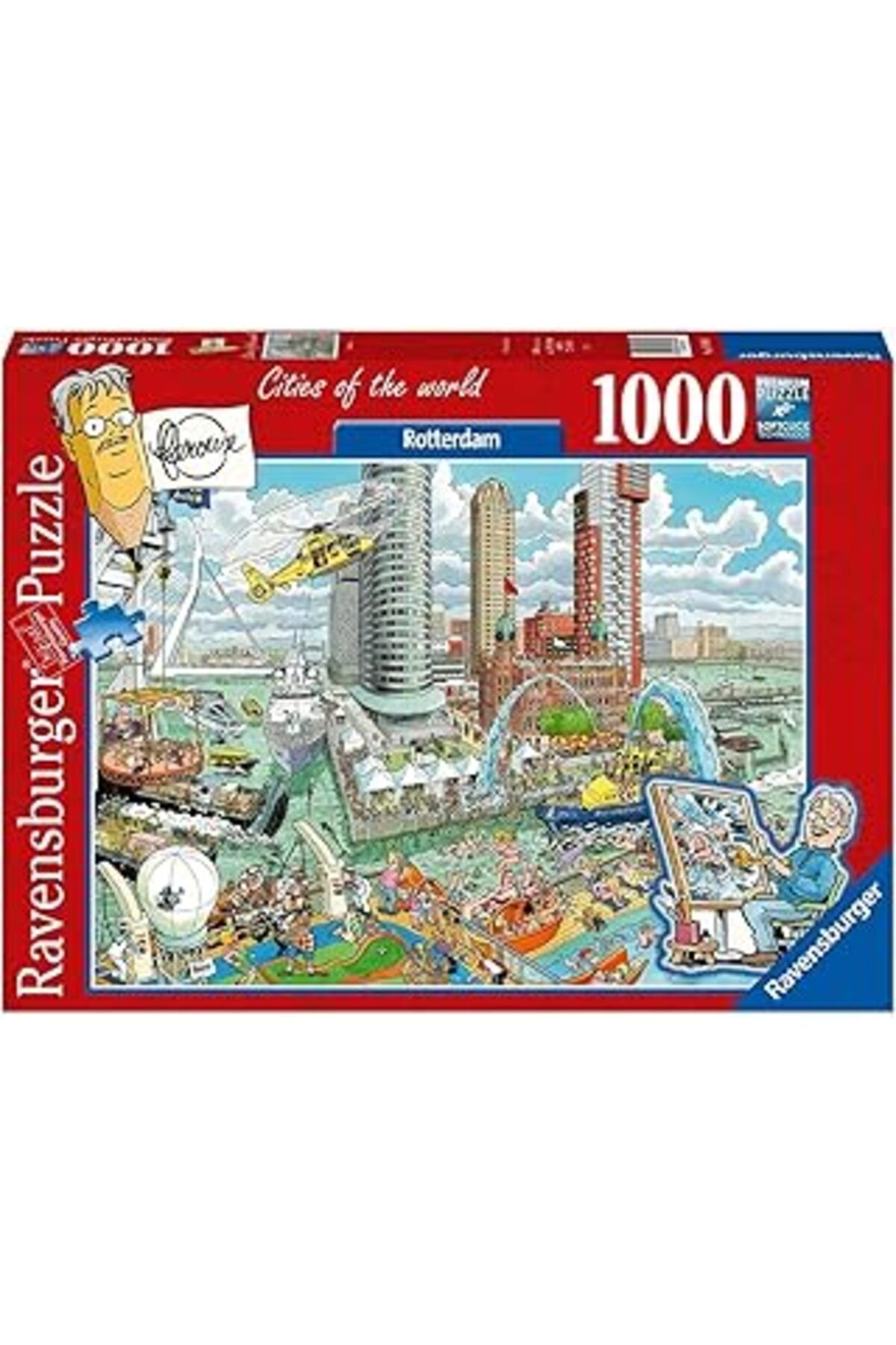 karadağsb Ravensburger 165605 Rotterdam Yetişkin Puzzle, 1000 Parça, Çok Renkli