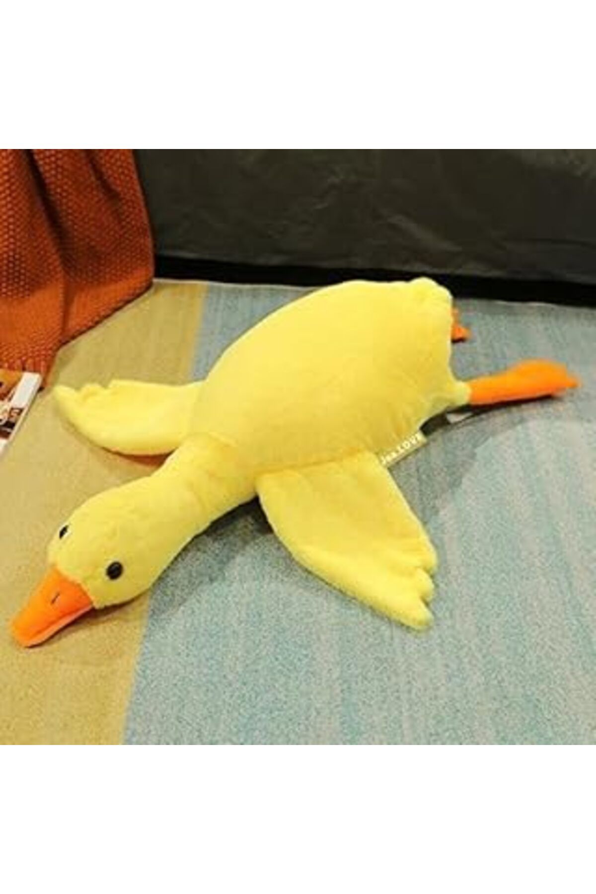 karadağsb Sevimli Peluş Uyku Arkadaşım Kaz 75 Cm- Uçan Kaz Morton Uyku Yastığı Sarı