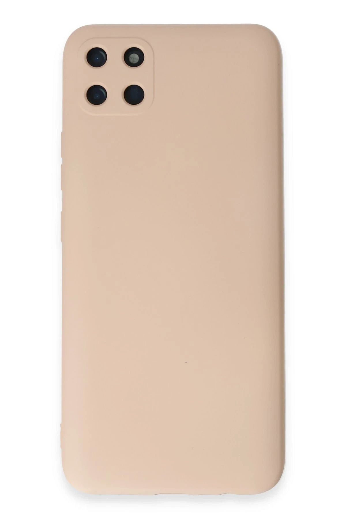 NewFace Realme C11 Kılıf Nano içi Kadife Silikon - Pudra YNSMR