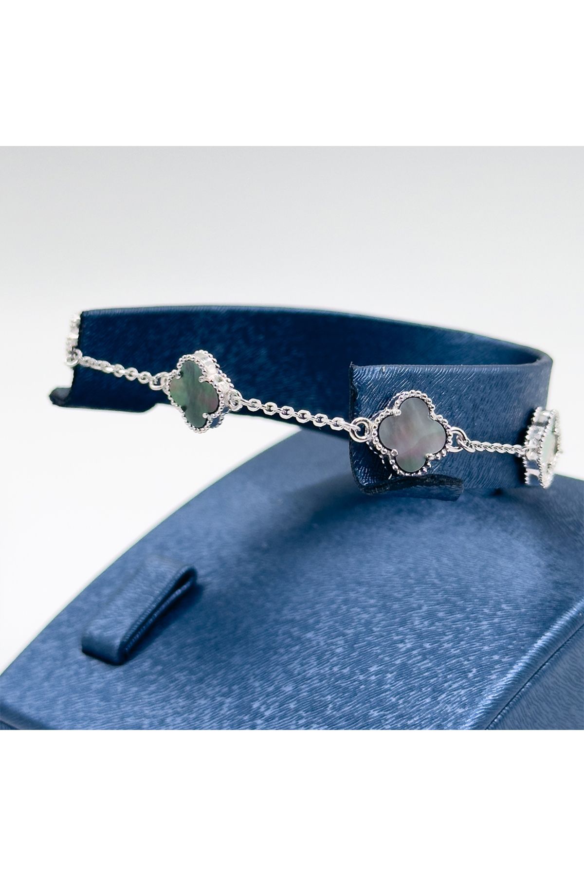 Livora Jewelry Doğal Taşlı Van Cleef Gümüş Bileklik