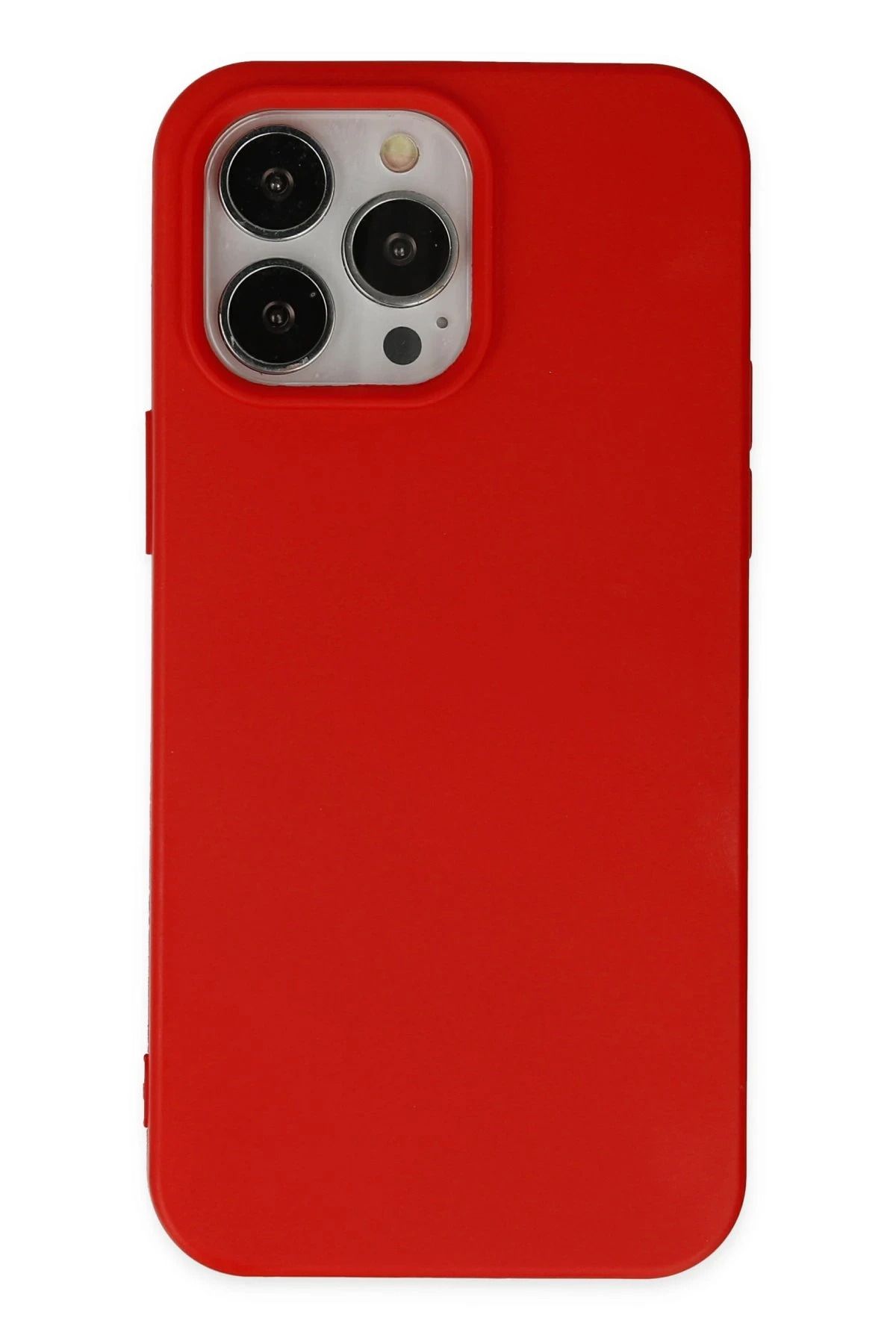NewFace iPhone 14 Pro Max Kılıf Nano içi Kadife Silikon - Kırmızı JOJUA