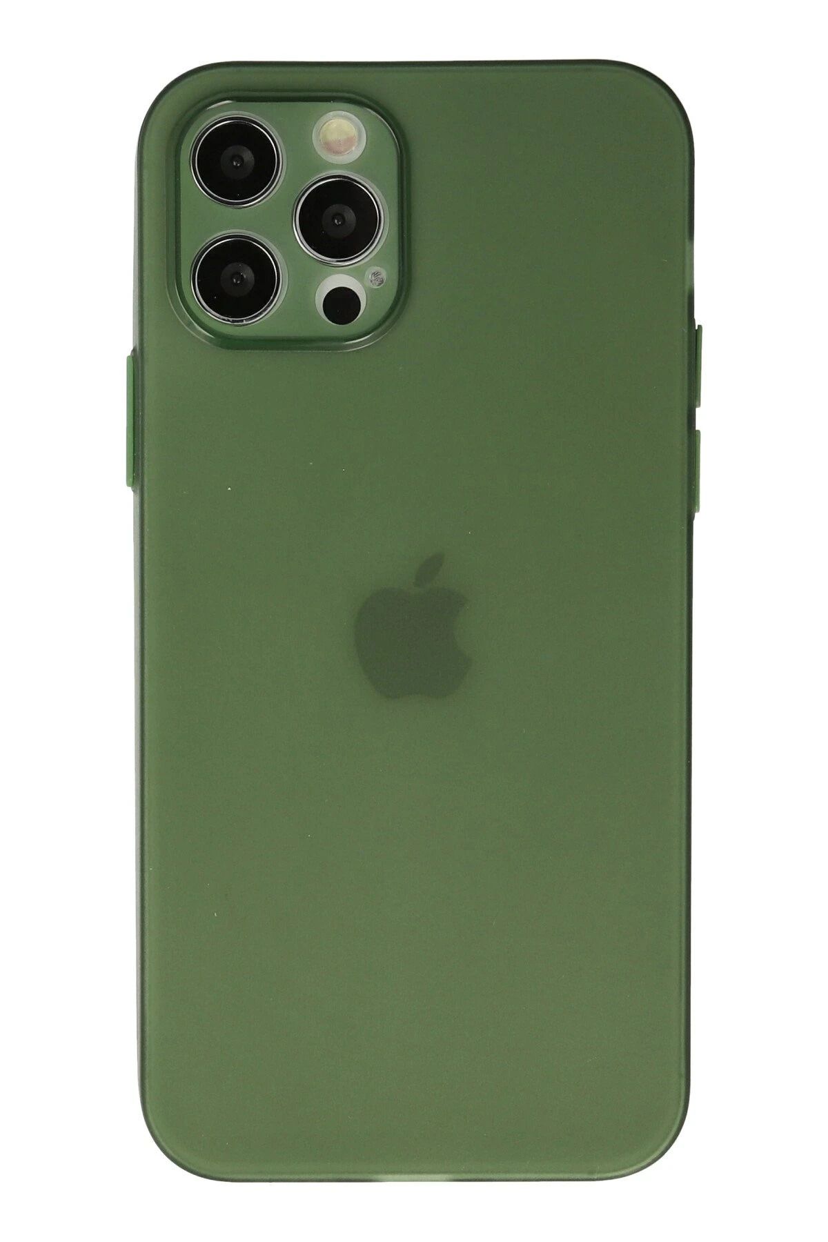 NewFace İphone 12 Pro Max Kılıf Silikon - Yeşil Flkry