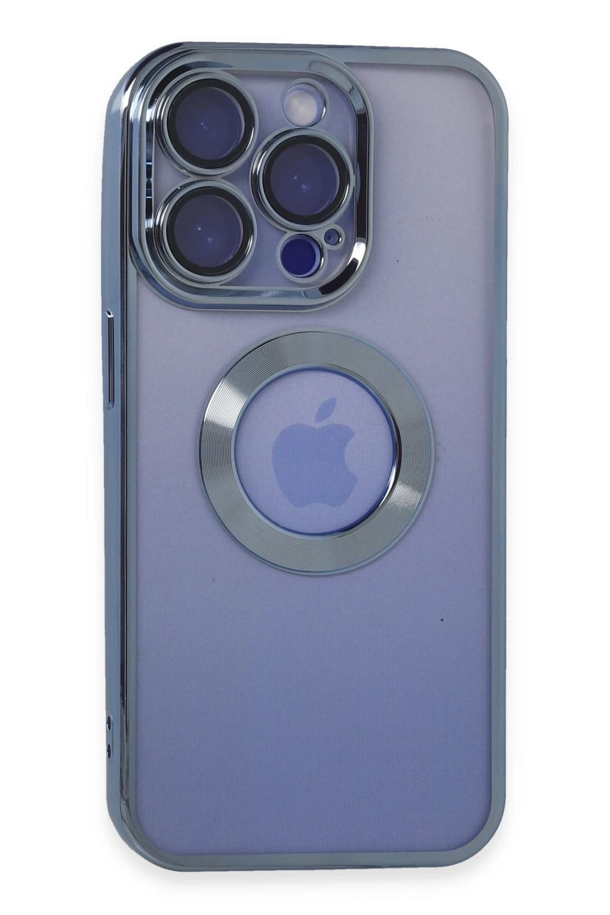 NewFace iPhone 15 Pro Kılıf Slot Silikon - Sierra Blue NRMSA