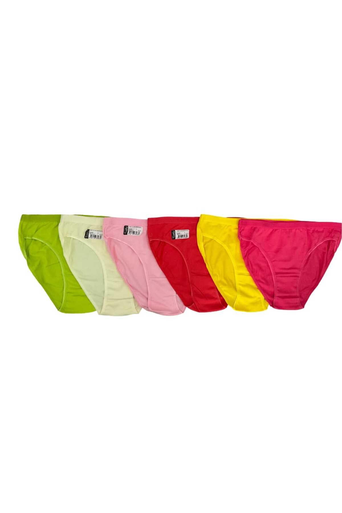 Tutku Nehir Bikini-Külot-12 Adet-Çok Renkli