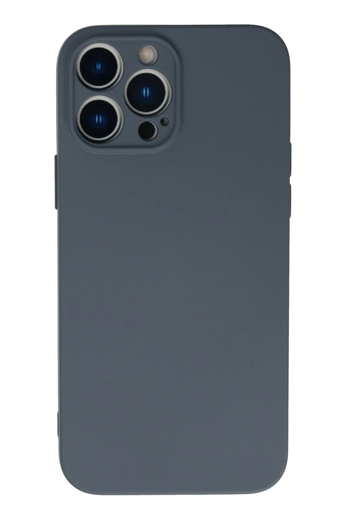 NewFace iPhone 13 Pro Max Uyumlu Kılıf Nano içi Kadife Silikon - Gri FERRG