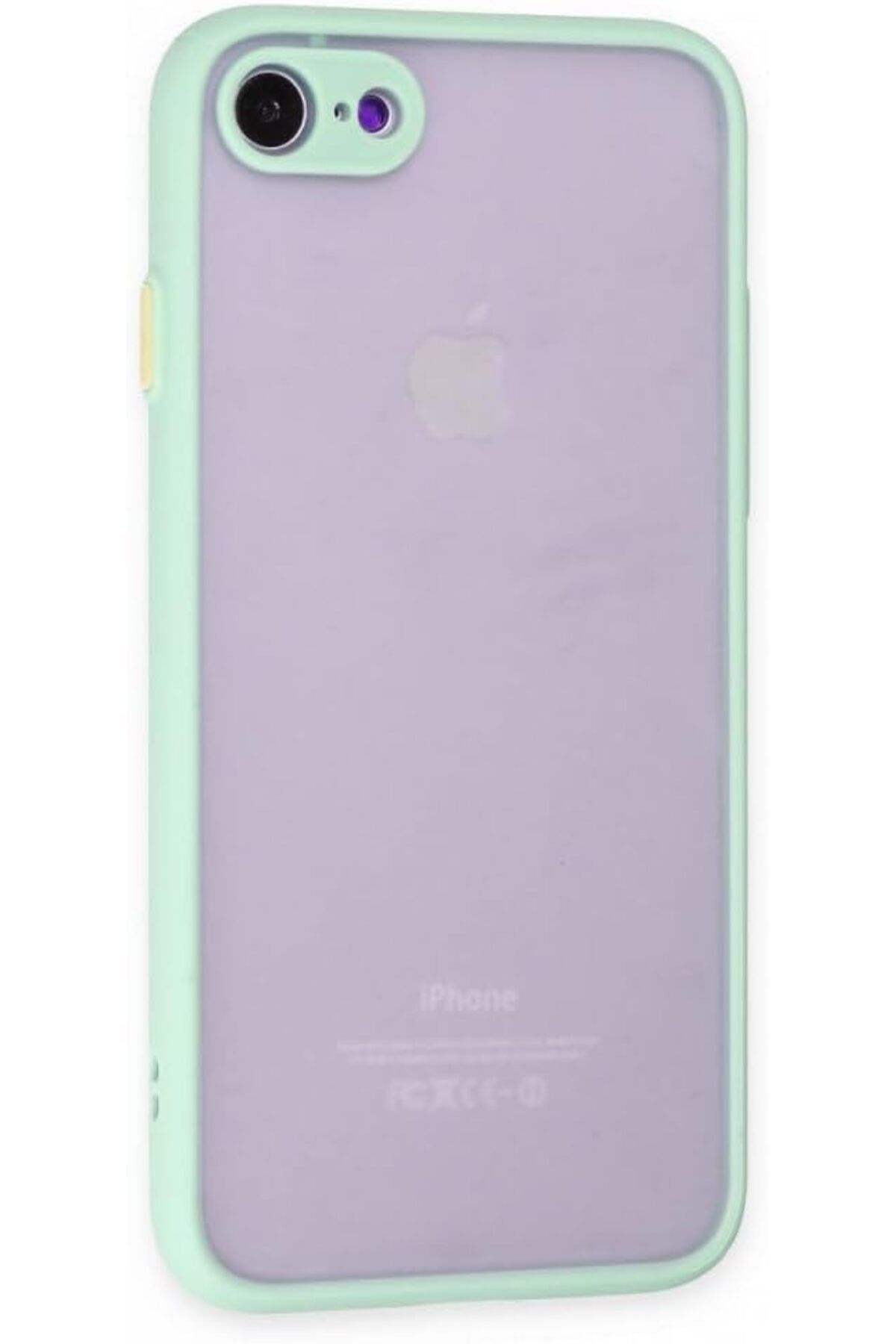 STOREMAX nffashopm AKSESUAR İphone 6 ve 6s Yan Tuşları Renkli Kamera Korumalı Transparan TPU Kılıf (Su