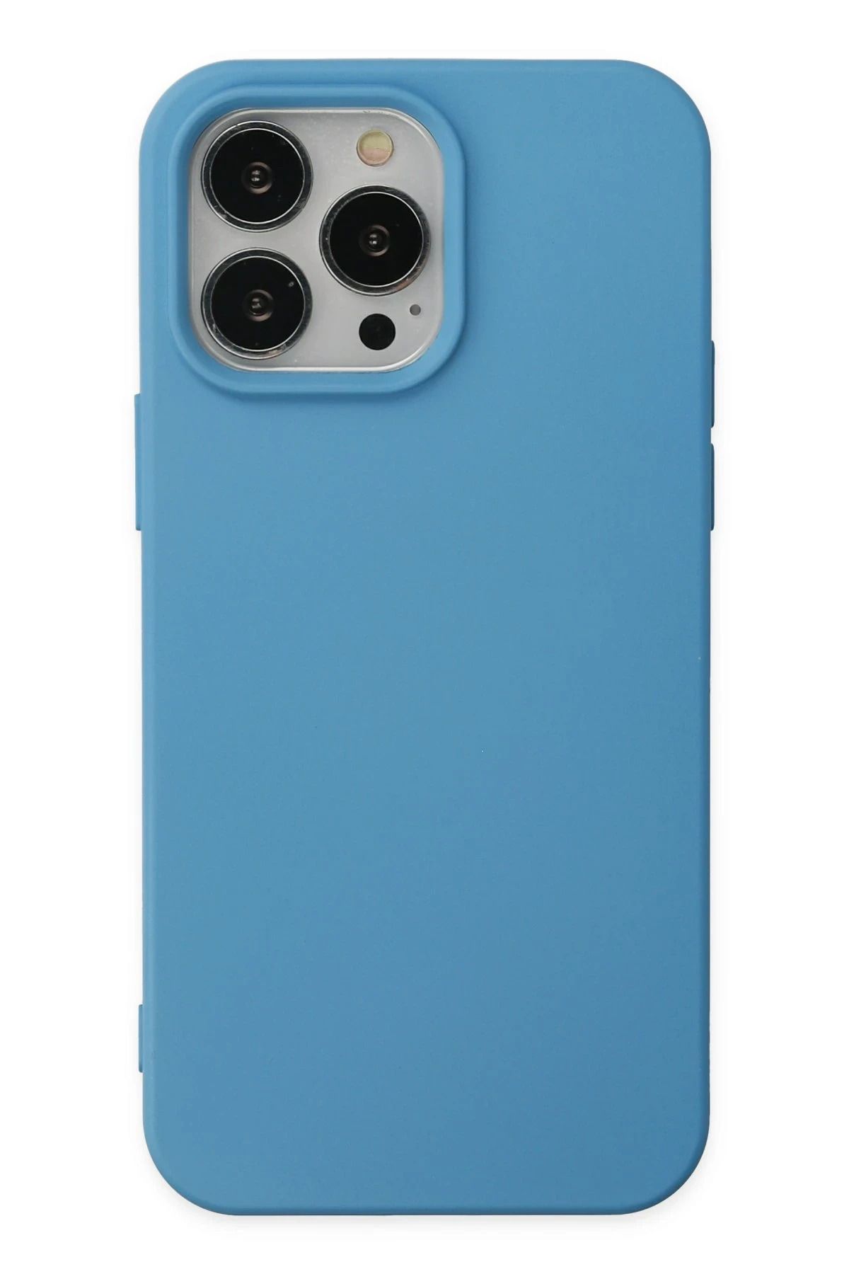 NewFace iPhone 14 Pro Max Kılıf Nano içi Kadife Silikon - Mavi JOJUA