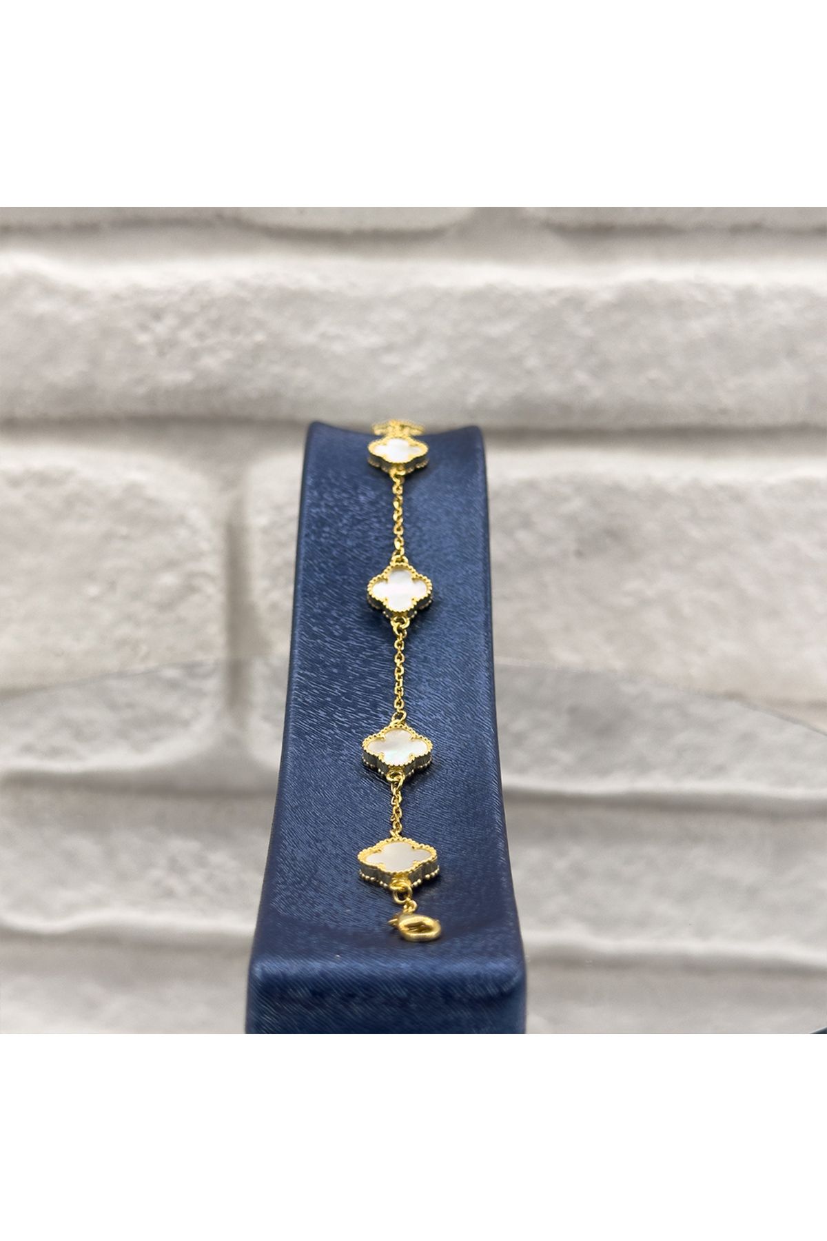 Livora Jewelry Gold Renk Van Cleef Gümüş Bileklik