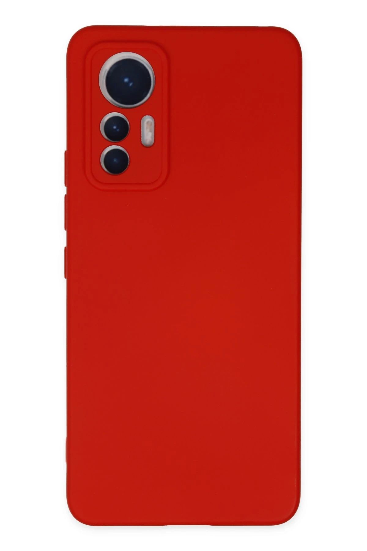NewFace Xiaomi Mi 12 Lite Kılıf Nano içi Kadife Silikon - Kırmızı NRMSA