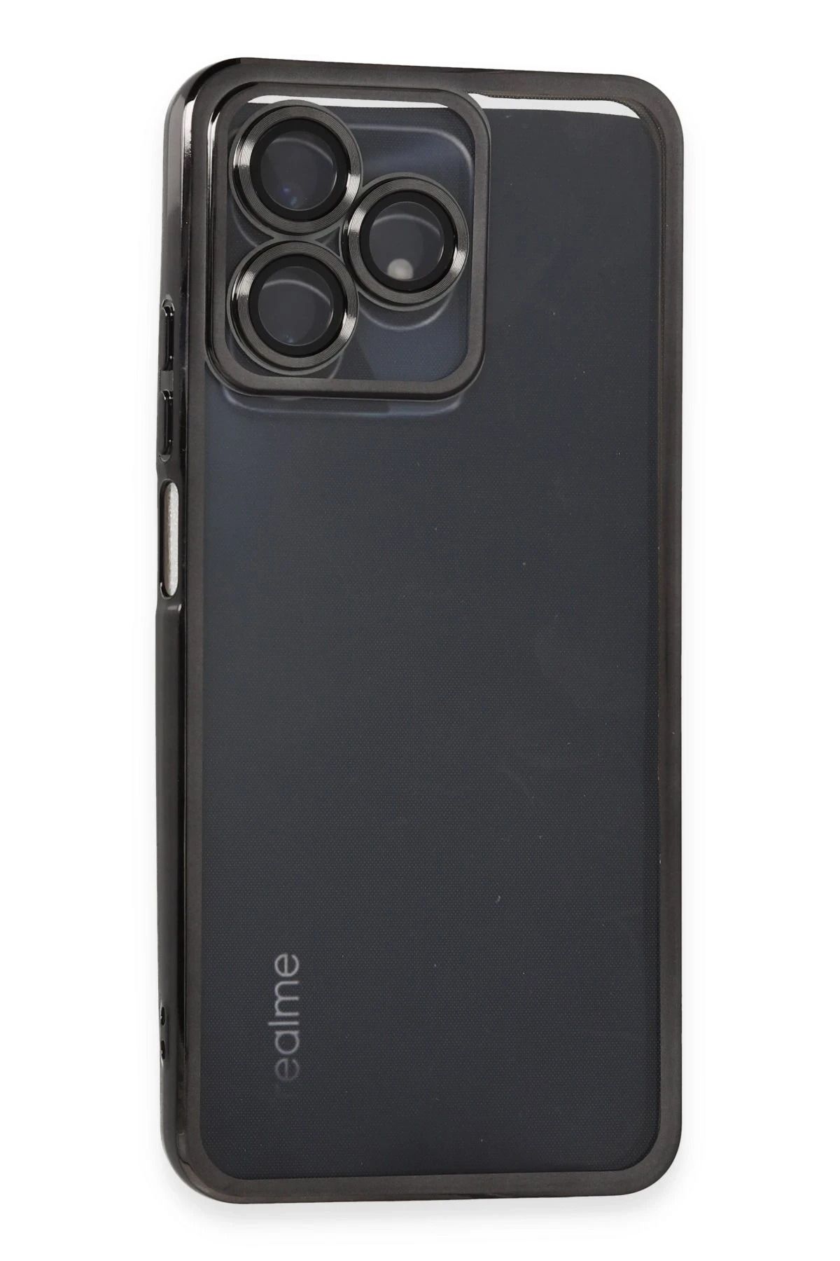 NewFace Realme C53 Kılıf Lensli Silikon - Siyah JOJUA