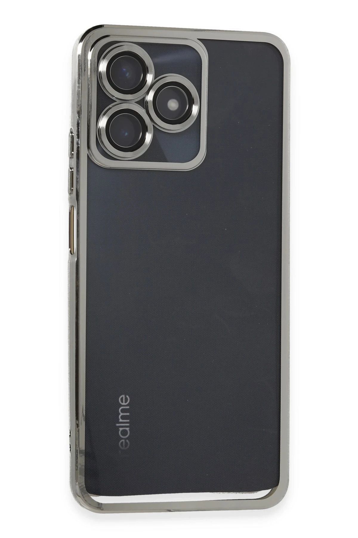 NewFace Realme C53 Kılıf Lensli Silikon - Gümüş FERRG