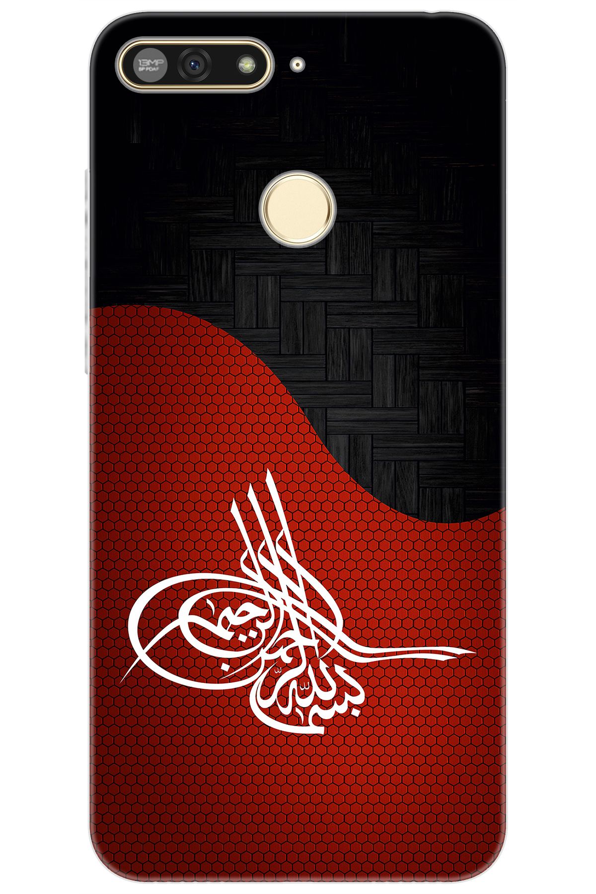 Ceppare Honor 7A (AUM-L29) Uyumlu Kılıf Desen Baskılı Silikon Tuğra Tasarım STK:376 CP-lgTYLzj