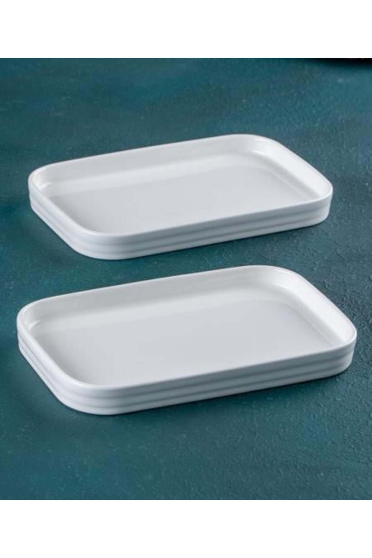 şirin eşyalarım Bianco Perla Porselen Dikdörtgen Tabak - 20 cm / 1 Adet