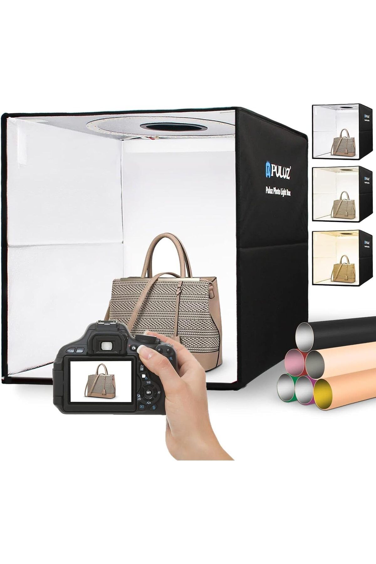 STOREMAX nffashopm Taşınabilir Fotoğraf Stüdyosu Işık Kutusu PULUZ 40 x 40 Profesyonel Kısılabilir Ç