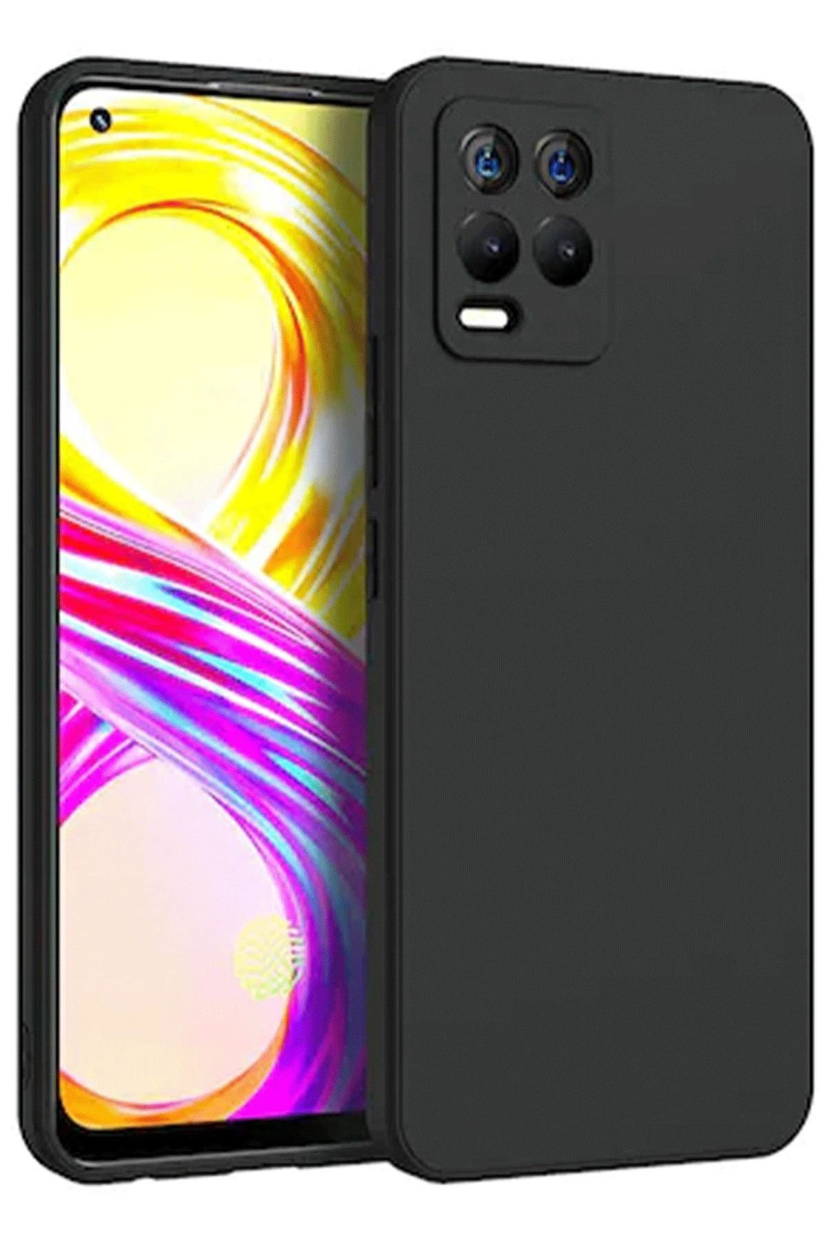 NewFace Realme 8 Kılıf First Silikon - Siyah JOJUA