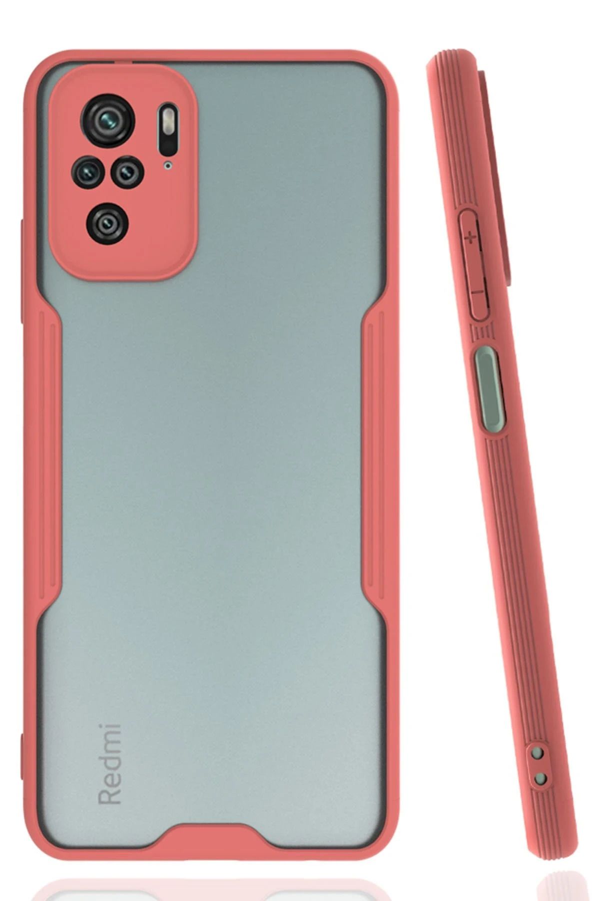 NewFace Xiaomi Redmi Note 10 Kılıf Platin Silikon - Pembe FLKRY