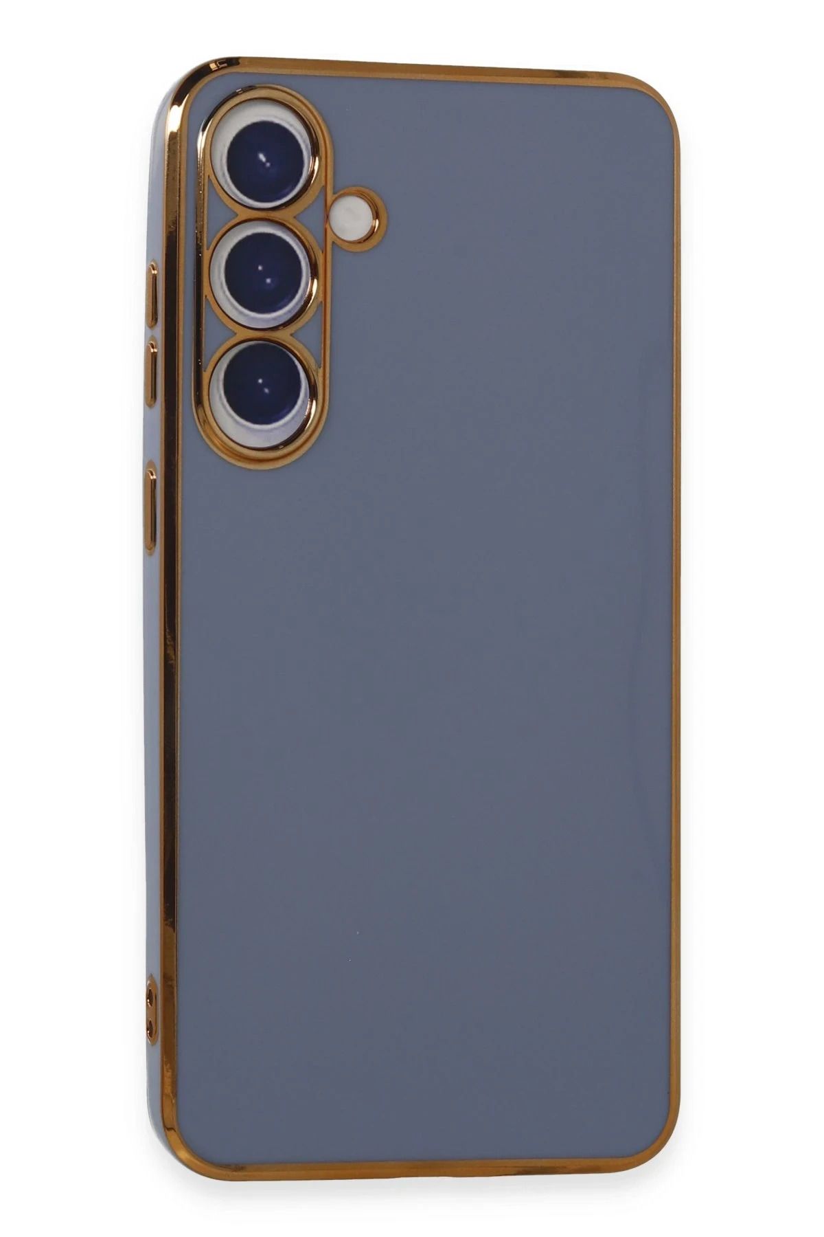 NewFace Samsung Galaxy S24 Plus Kılıf Volet Silikon - Mavi JOJUA