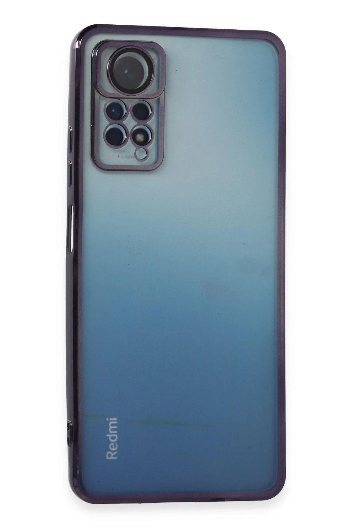 NewFace Xiaomi Redmi Note 11 Pro Kılıf Lensli Silikon - Mor HNZRN