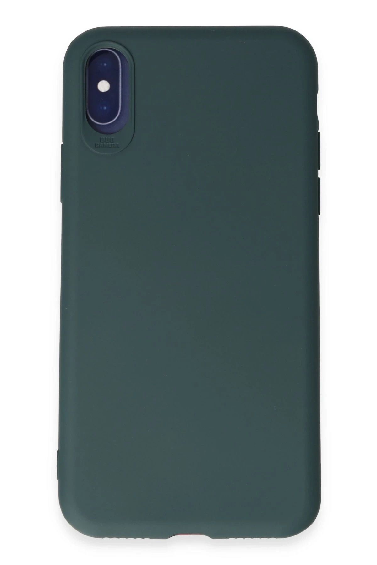 NewFace iPhone X Kılıf First Silikon - Koyu Yeşil HNZRN