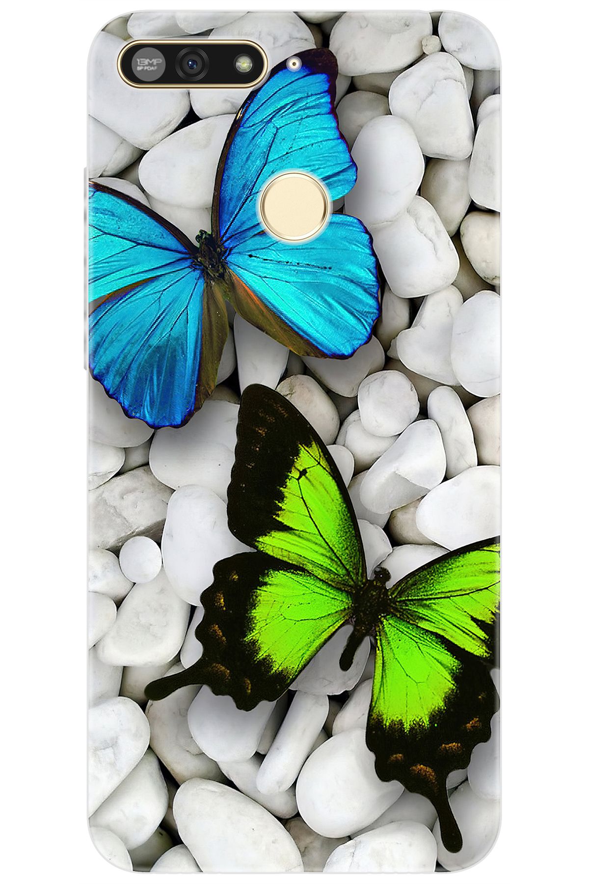 Ceppare Honor 7A (AUM-L29) Uyumlu Kılıf Desen Baskılı Silikon Kelebekler STK:148 CP-3A3WVAr