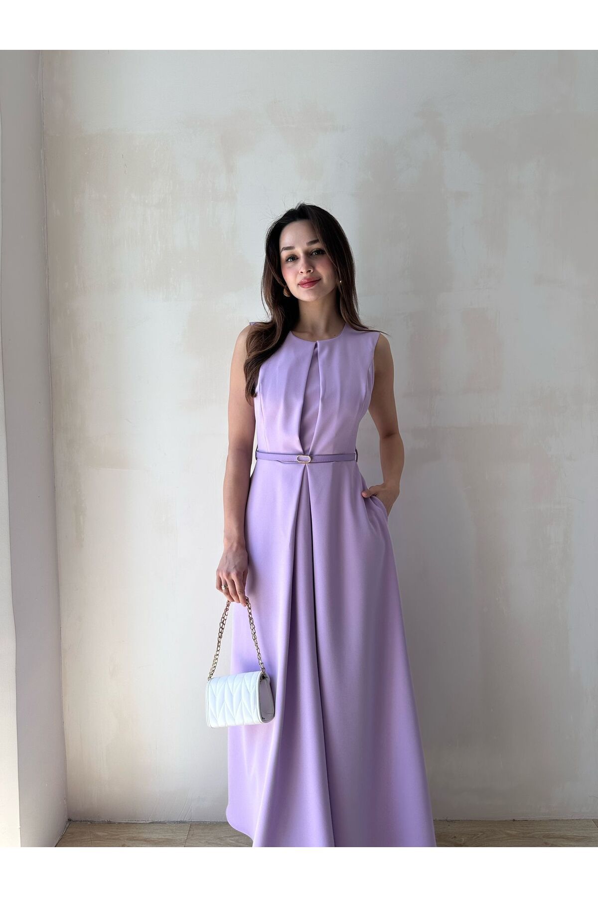 Mooi Butik ADMİRE Maxi Elbise 7430 - Lila