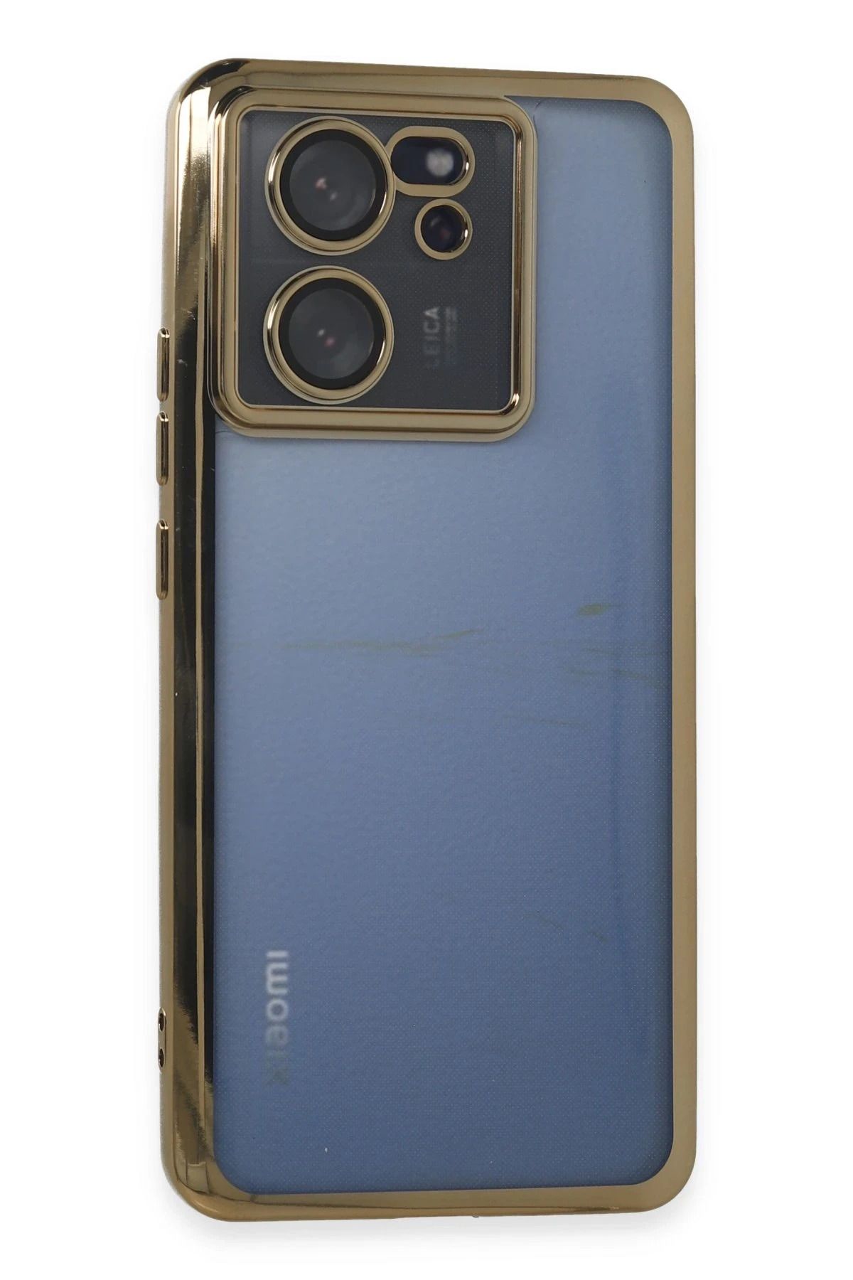 NewFace Xiaomi Mi 13T Kılıf Lensli Silikon - Gold NRMSA