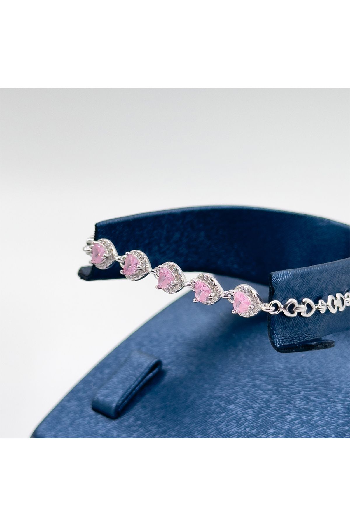 Livora Jewelry Pembe Kuvars Gümüş Bileklik