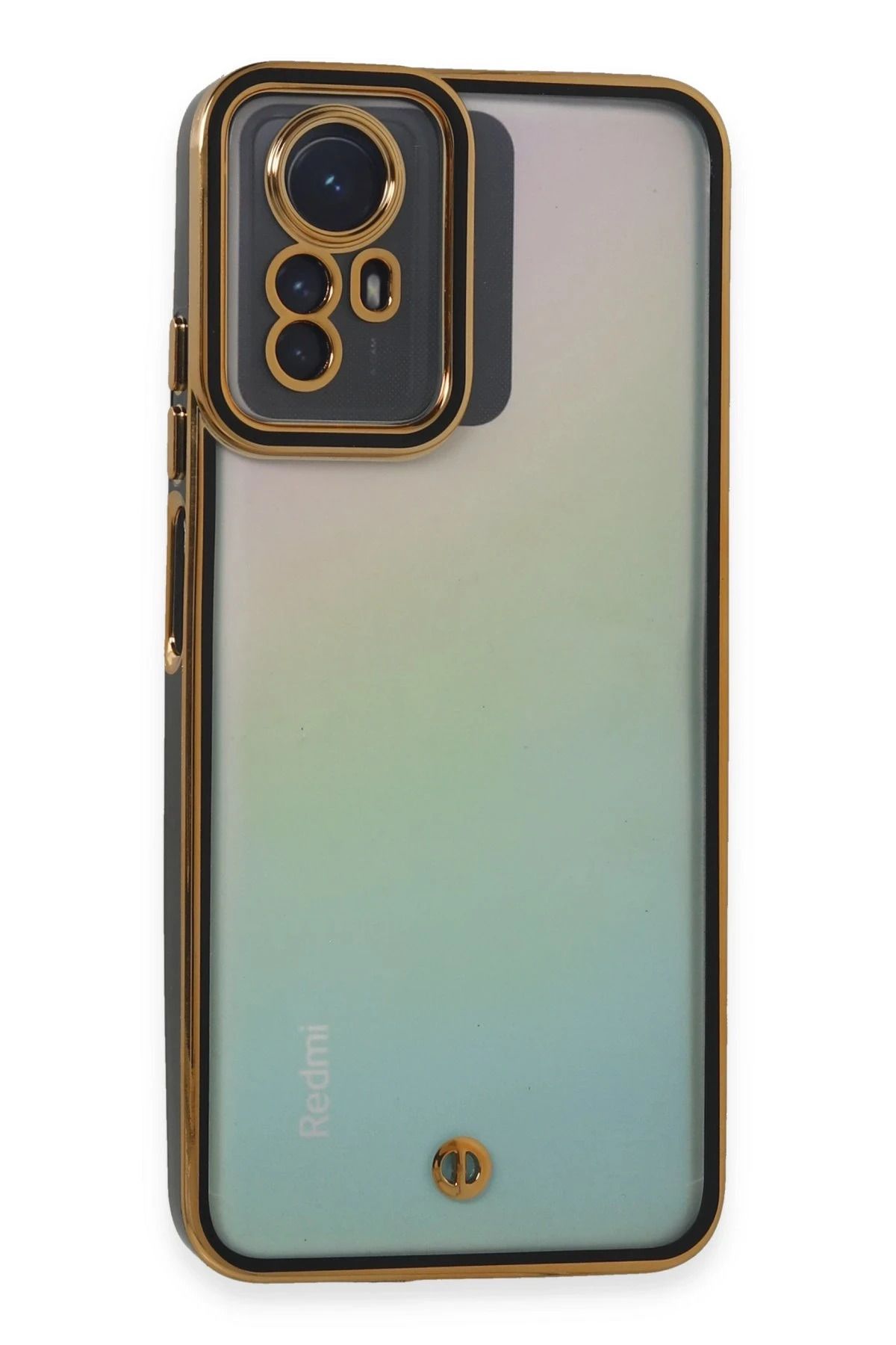 NewFace Xiaomi Redmi Note 12S Kılıf Liva Lens Silikon - Siyah NRMSA