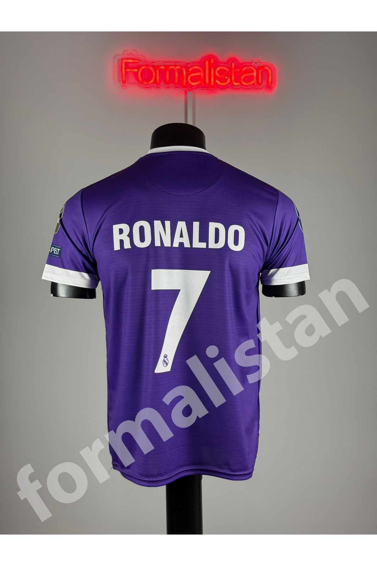 Quaxram Rê.al-Mâdrid Ronaldo 2017 Yetişkin Futbol Forması - Mor