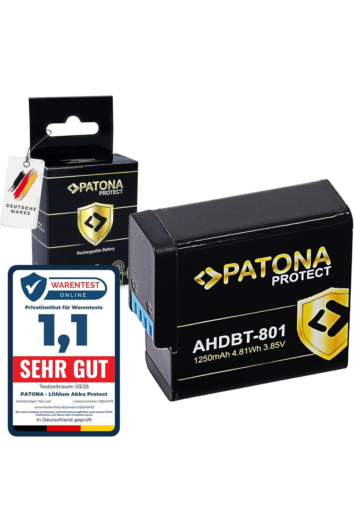 STOREMAX nffashopm Protect AHDBT-801 Batarya 1250 mAh Yedek Batarya GoPro Hero 5 Hero 6 Hero 7 Hero 8 AHDBT80