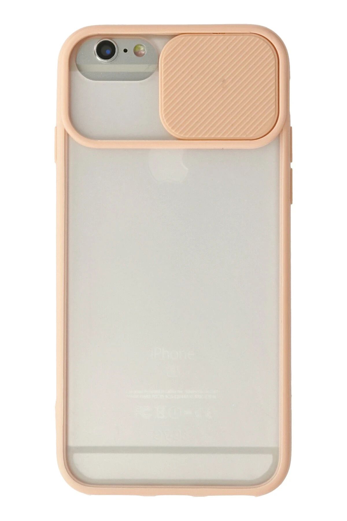 NewFace iPhone 6 Plus Kılıf Palm Buzlu Kamera Sürgülü Silikon - Pembe JOJUA