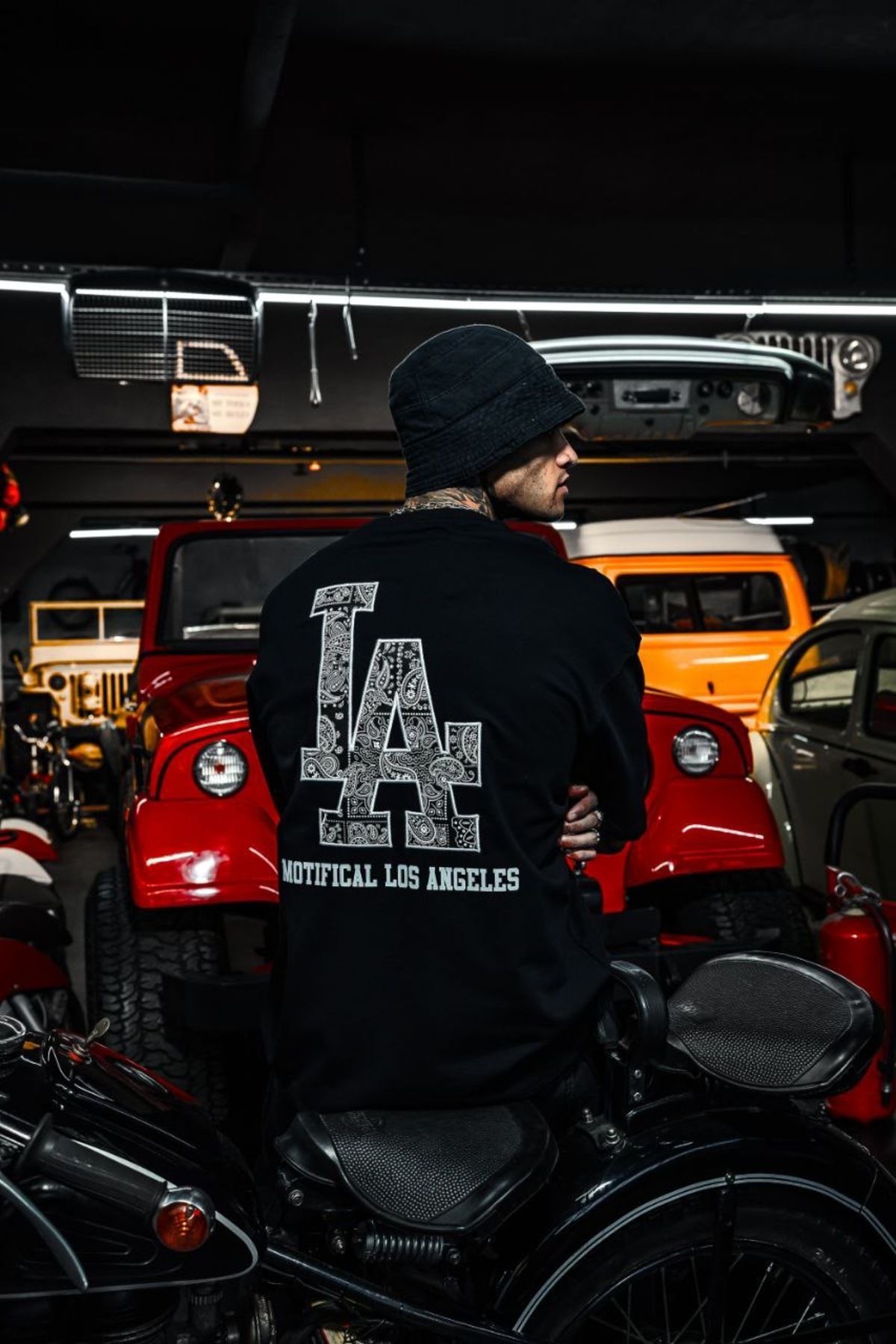 Escobar Motıfıcal Los Angeles Baskılı Ve Nakışkı Oversize Tshirt