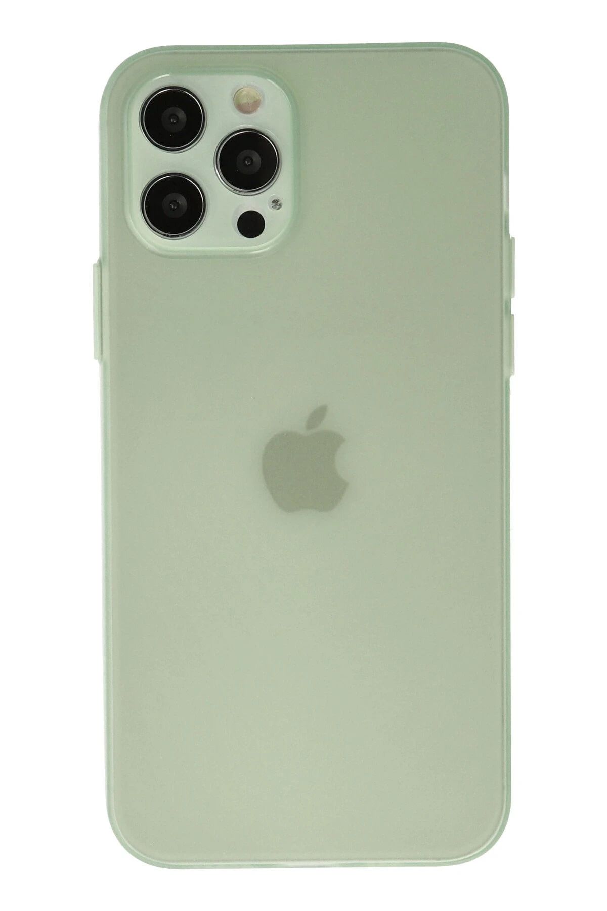NewFace İphone 12 Pro Max Kılıf Silikon - Açık Yeşil Flkry