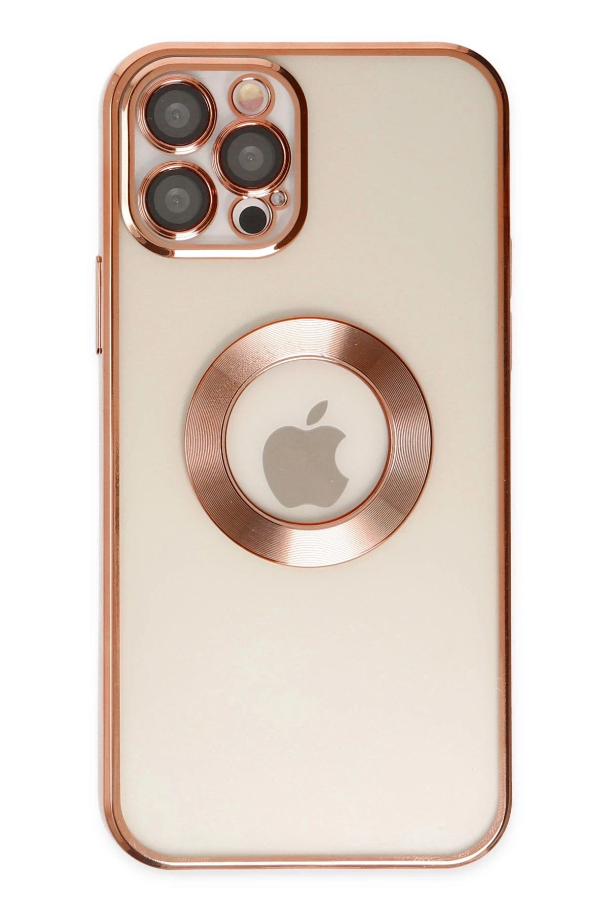 NewFace iPhone 12 Pro Max Kılıf Slot Silikon - Rose Gold JOJUA
