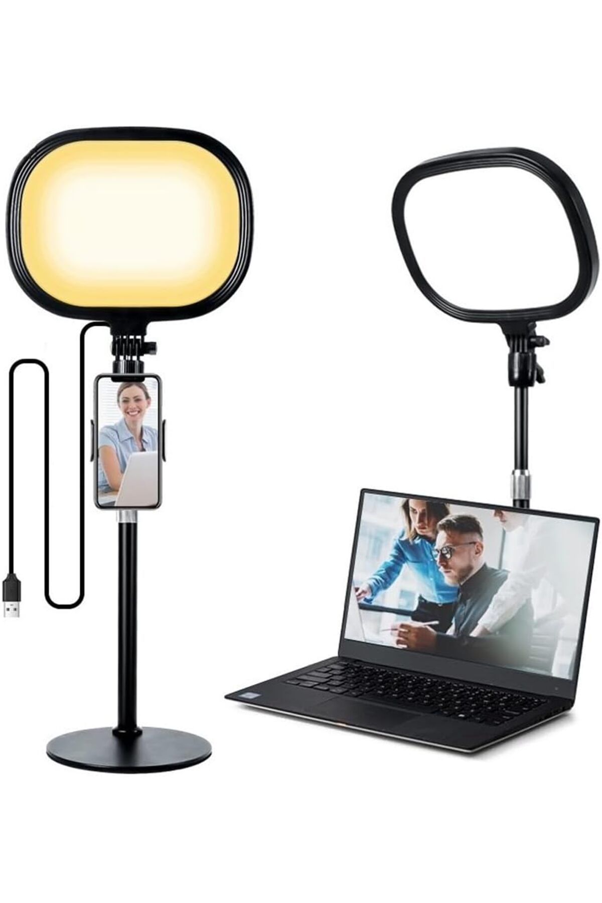 STOREMAX nffashopm Beyaz Sarı Led Aydınlatma Video ve Fotoğraf Çekimi için Sürekli Işık Youtuber Twic
