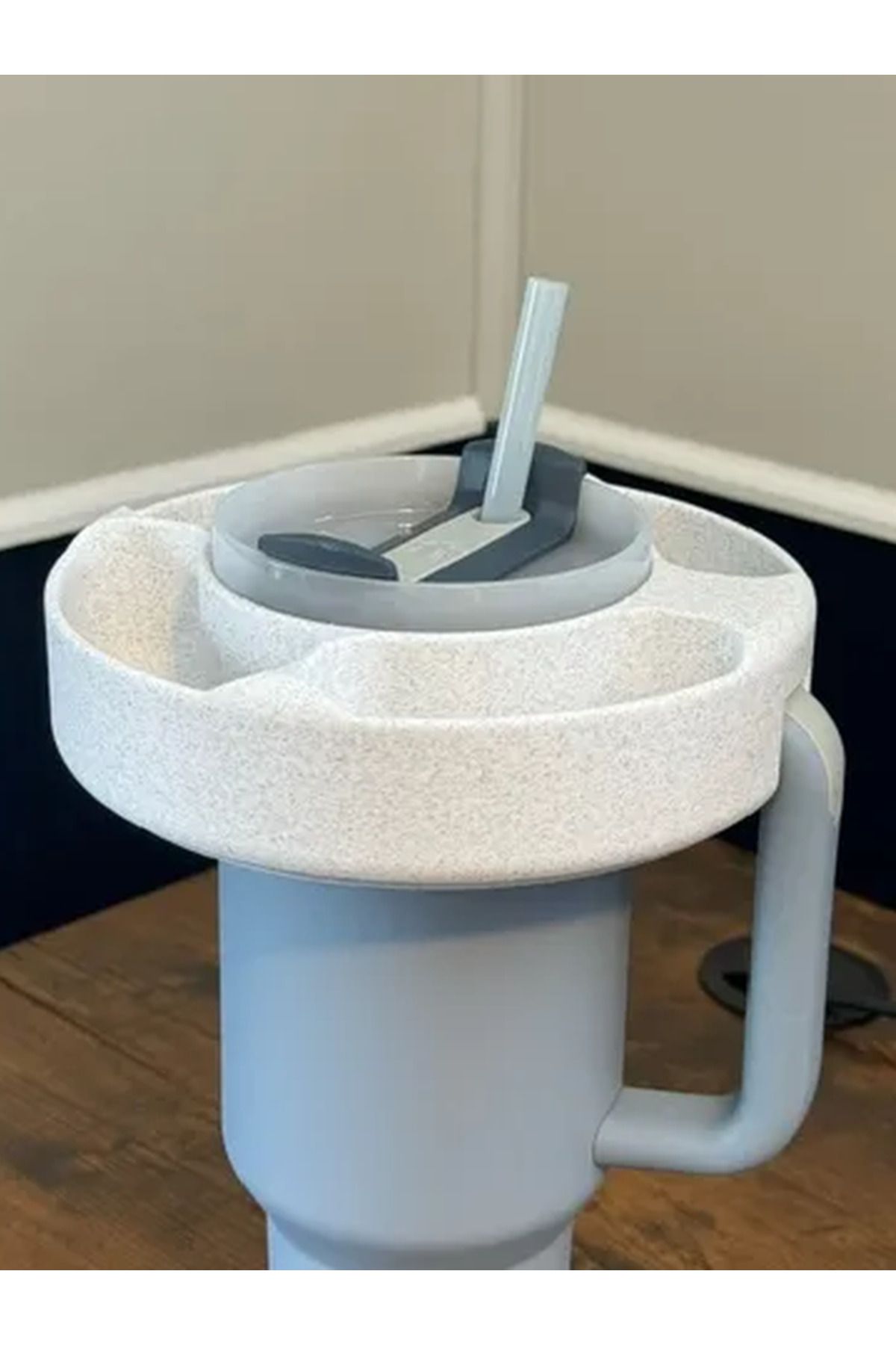 Stanley Quencher 1.18L Uyumlu Çok Gözlü Atıştırmalık Organizer Kapak – Granit Beyaz