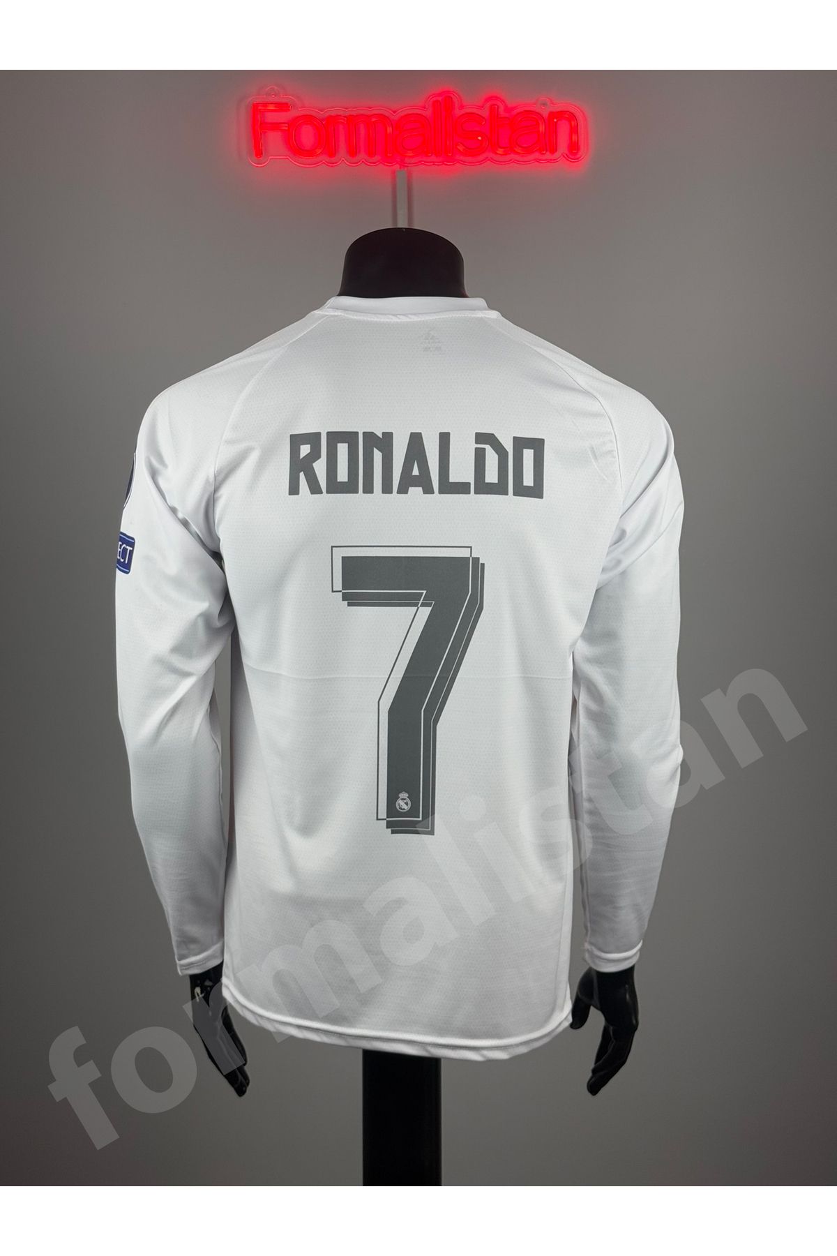 Quaxram C. Ronaldo Rê.âl-Madrid 2016 Nostalji Futbol Forması - Uzun Kol