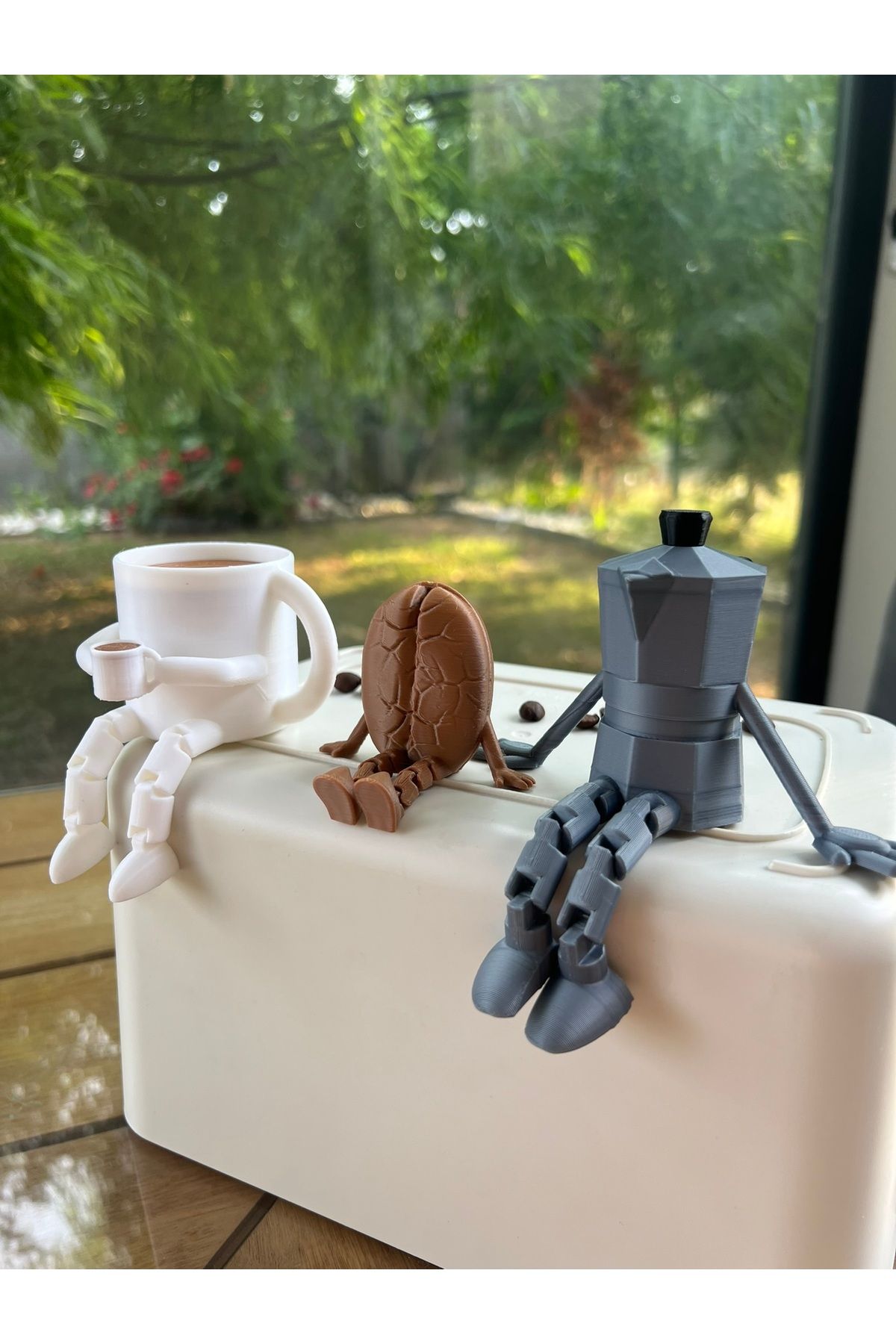 neohobi neodymium mıknatıs tedarik merkezi 3 lü Sevimli Kahve Köşesi,Kahve Çekirdeği,Kahve Fincanı,Moka Pot, Ev, Ofis Hediyesi, Dekoratif Biblo
