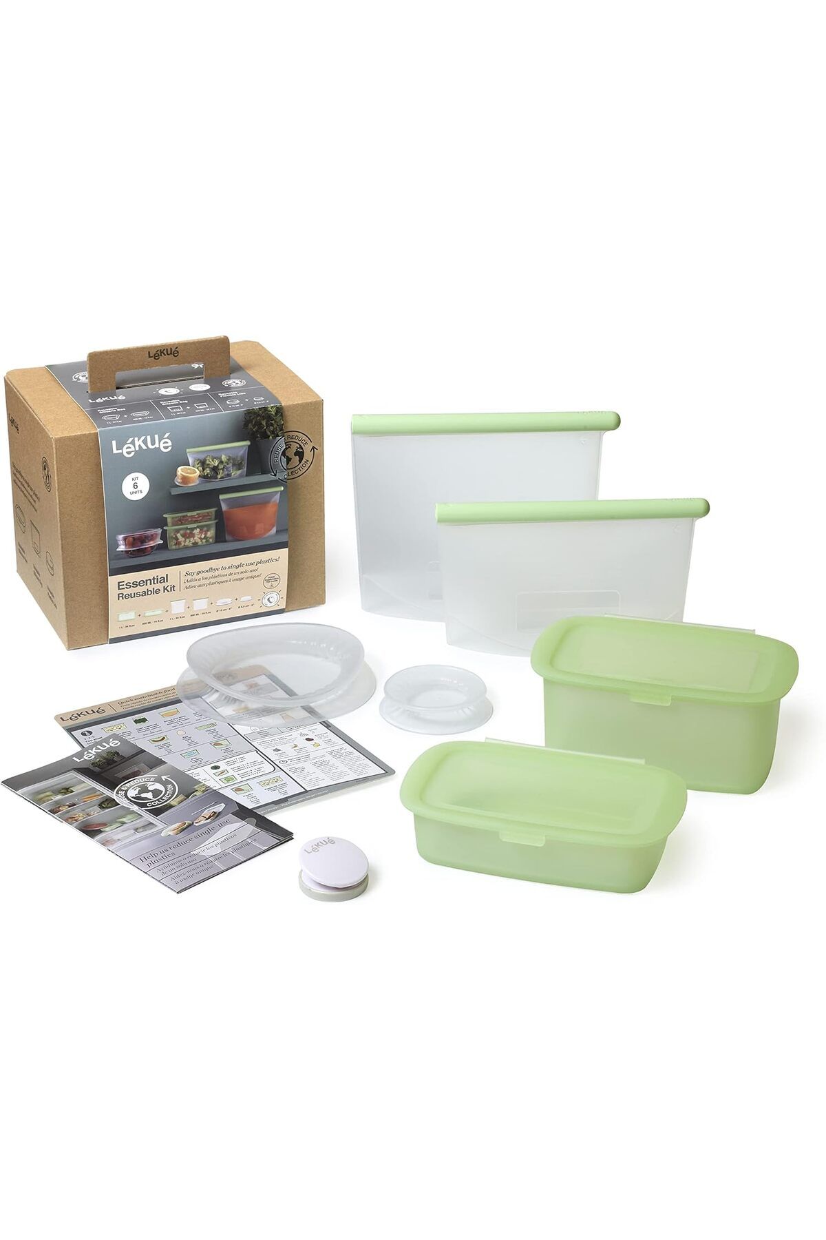 STOREMAX nffashopm 6 Parça Yeşil Saklama Kabı storestarx 1051353