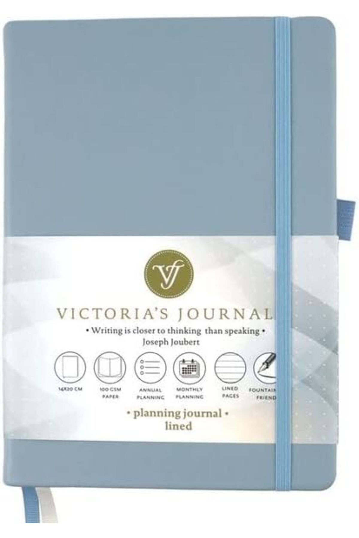 STOREMAX nffashopm Venzi Sert kapak Planlayıcı Defter, 14x20 cm 100 gr. Krem 96 yp.Mavi. Çiz. storestarx 1