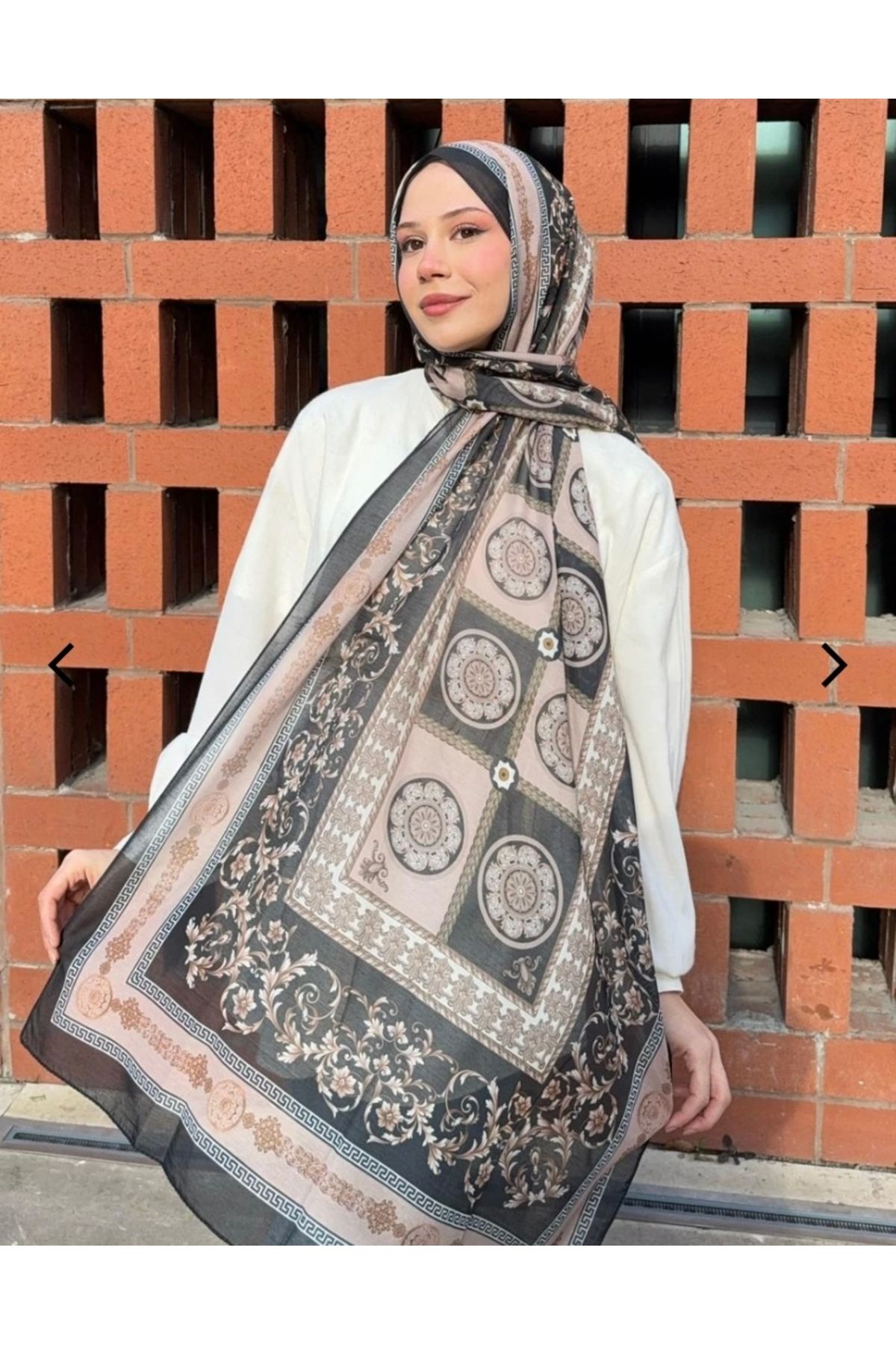 MODA Versa sütlü kahve. Pamuklu soft şal.