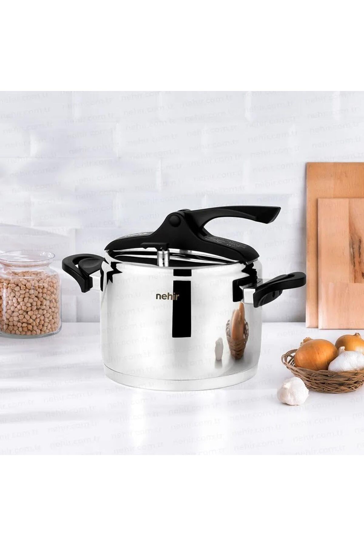 STOREMAX nffashopm Silver Trend Paslanmaz Çelik 6 Litre Düdüklü Tencere storestarx 1051353