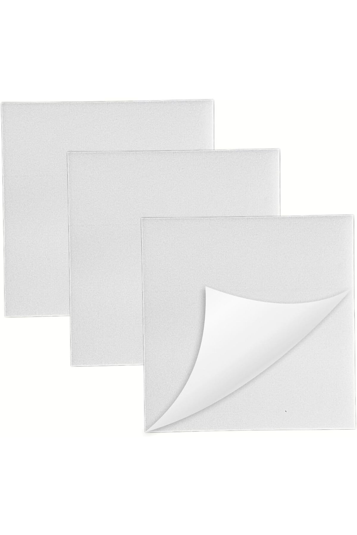 STOREMAX nffashopm Adet Kare Şeffaf Yapışkanlı Not Kağıdı Karenot Beyaz (3x50 yaprak) storestarx 10513