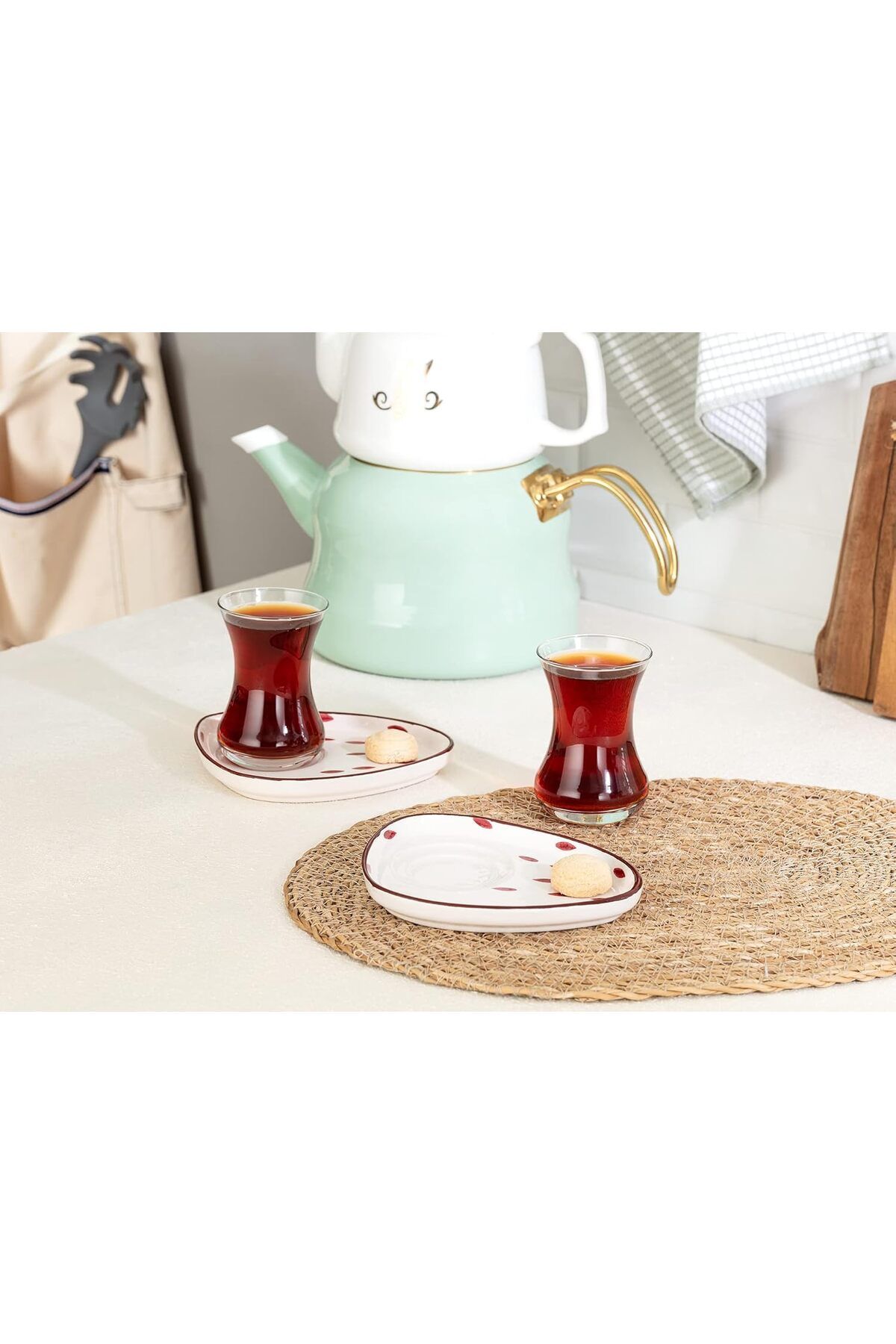 STOREMAX Coco Vıe Rouge Graıne 4'lü Çay Seti