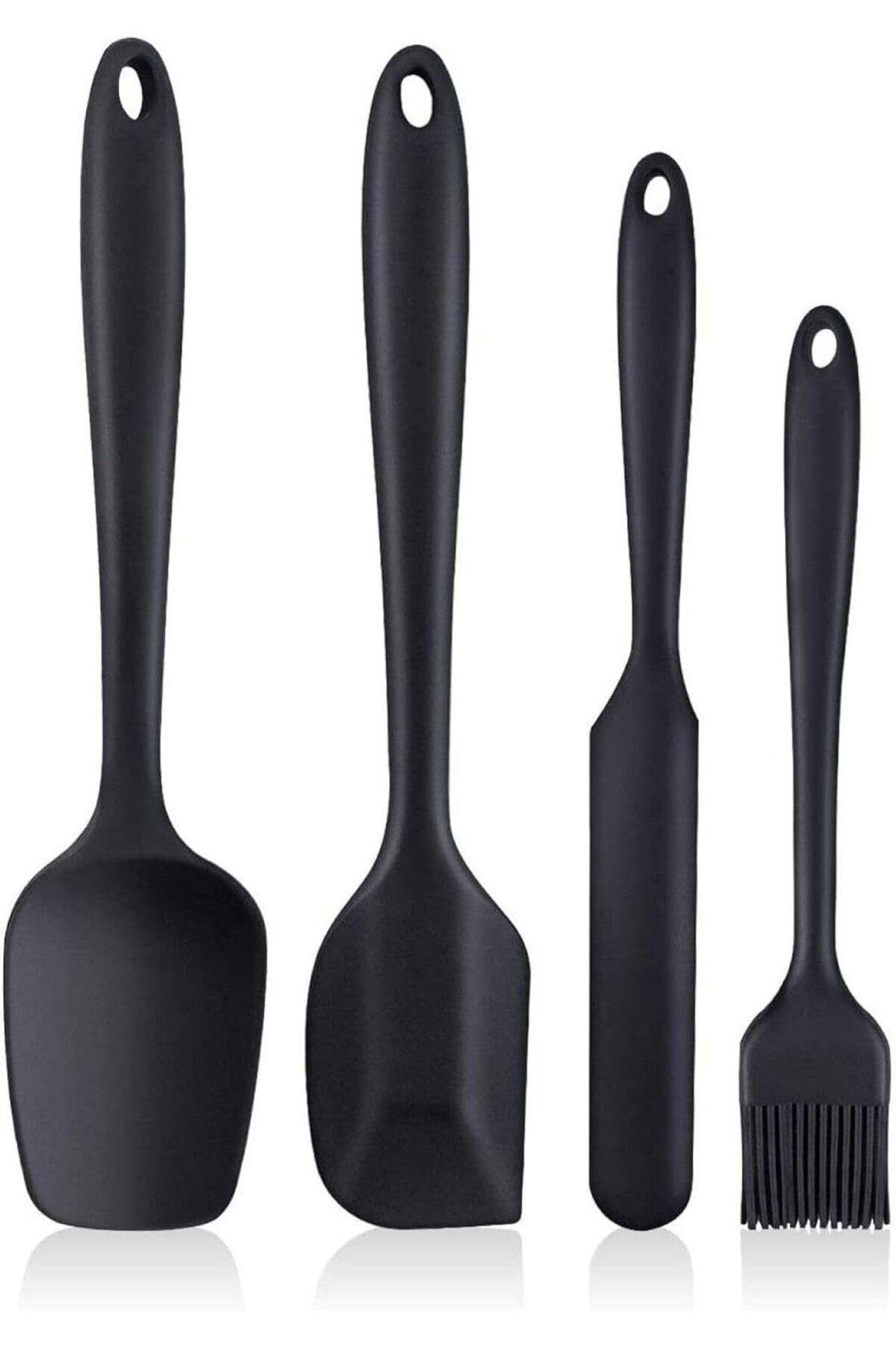STOREMAX nffashopm Parça Büyük Boy Silikon Yumurta Fırçası Kaşık Bıçak Spatula Seti Isıya Dayanık