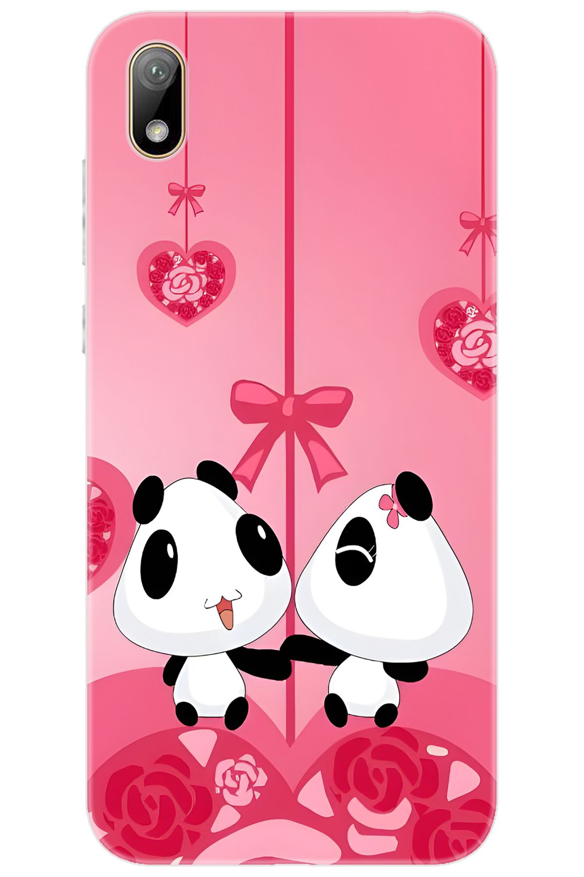 Ceppare Huawei Y5 2019 (AMN-LX2/LX9) Uyumlu Kılıf Desen Baskılı Silikon Sevimli Pandalar STK:166 CP-Vv52xBF